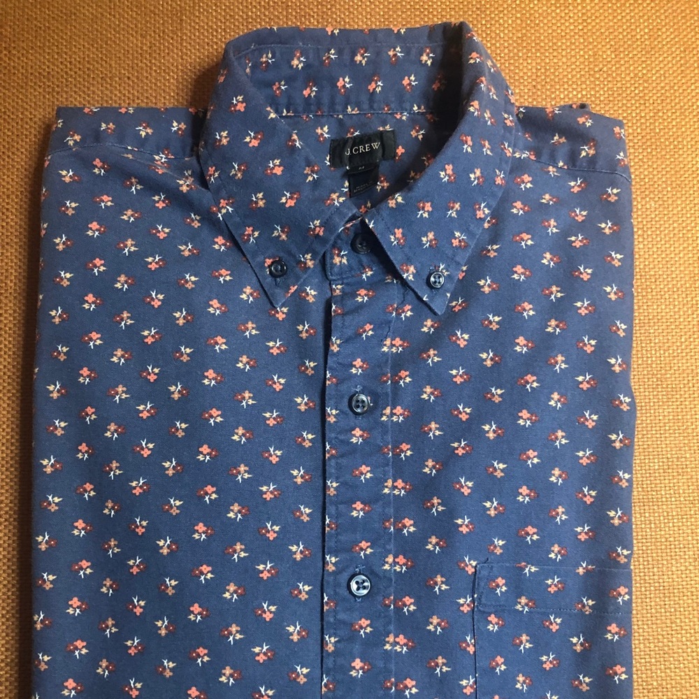 J. Crew Secret Wash Floral Button Down